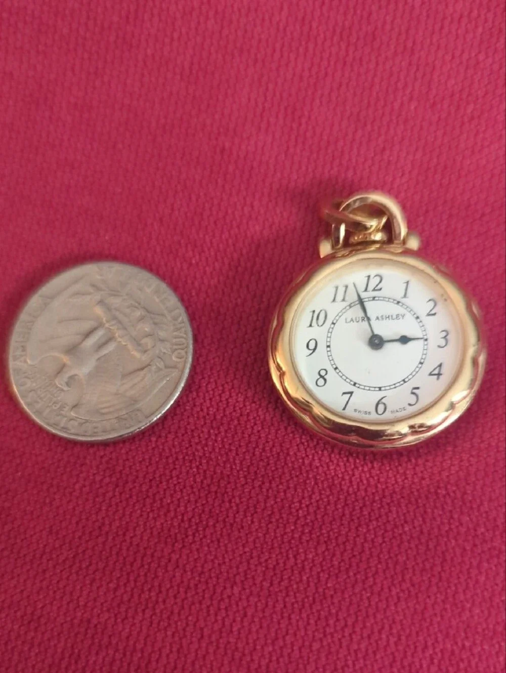 Laura Ashley Gold Pocket Watch Charm